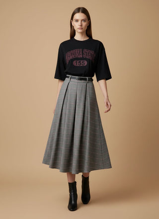 Gonna - Gonna galles elastico dietro - Grigio - vevi.it