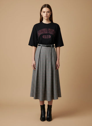 Gonna - Gonna galles elastico dietro - Grigio - vevi.it