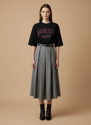 Gonna - Gonna galles elastico dietro - Grigio - vevi.it