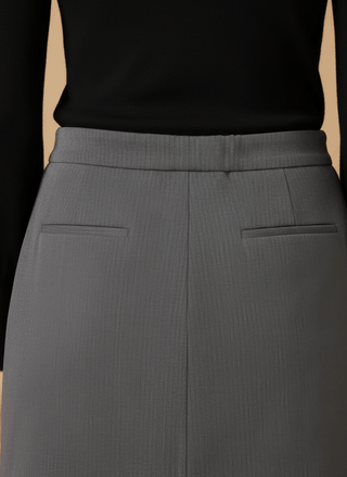 Gonna - Gonna mini con lacci in vita - Grigio - vevi.it