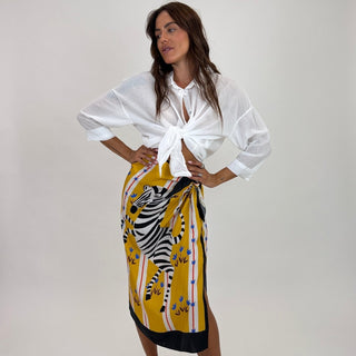 Gonna - Gonna pareo fantasia zebra CVE383-6 - Nero - VEVI