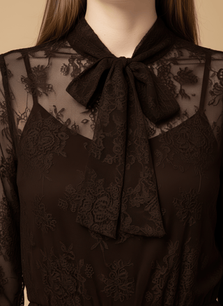 Gonna - Gonna pizzo e gala - Marrone - vevi.it