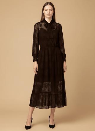 Gonna - Gonna pizzo e gala - Marrone - vevi.it