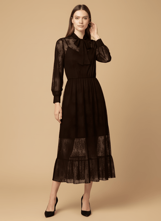 Gonna - Gonna pizzo e gala - Marrone - vevi.it