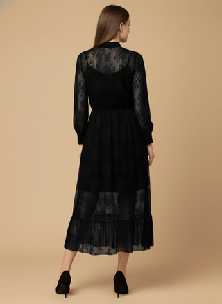 Gonna - Gonna pizzo e gala - Nero - vevi.it