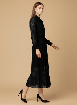 Gonna - Gonna pizzo e gala - Nero - vevi.it