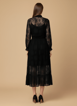 Gonna - Gonna pizzo e gala - Nero - vevi.it