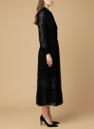 Gonna - Gonna pizzo e gala - Nero - vevi.it