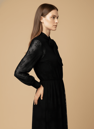 Gonna - Gonna pizzo e gala - Nero - vevi.it