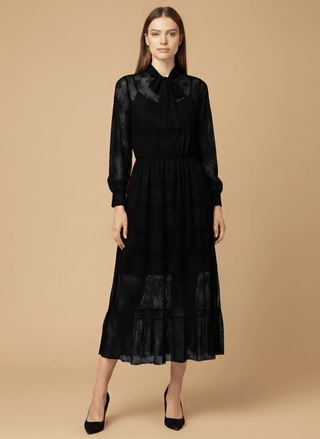 Gonna - Gonna pizzo e gala - Nero - vevi.it