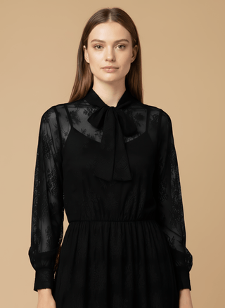 Gonna - Gonna pizzo e gala - Nero - vevi.it