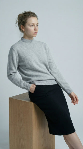 Maglia - Maglia 100% Lana a2a 1885 - Grigio melange - VEVI