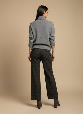 Maglia - Maglia collo alto paillettes - Grigio melange - VEVI