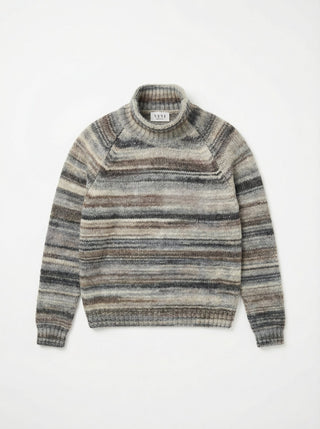 Maglia - Maglia collo alto riga melange afa 25206 - Grigio - VEVI