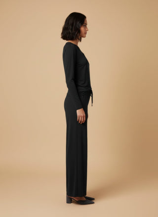 Maglia - Maglia cut out accessorio - Nero - vevi.it