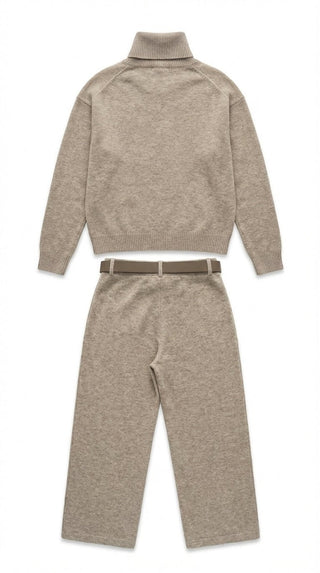  - Maglia dolcevita baby alpaca cxa 24655 - Beige melange - VEVI