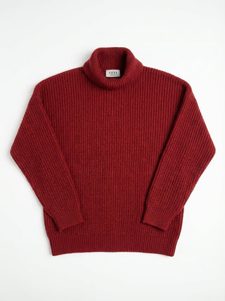  - Maglia dolcevita baby alpaca cxa 24655 - Bordeaux - VEVI