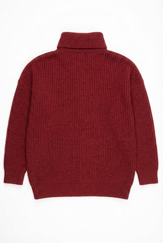 - Maglia dolcevita baby alpaca cxa 24655 - Bordeaux - VEVI