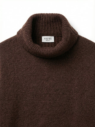  - Maglia dolcevita baby alpaca cxa 24655 - Moro - VEVI