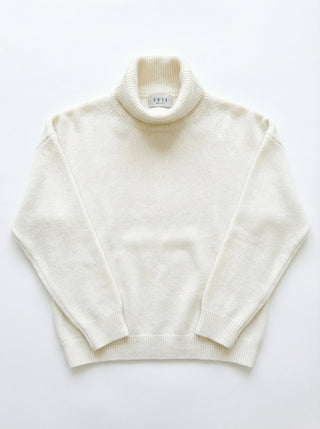  - Maglia dolcevita baby alpaca cxa 24655 - Panna - VEVI
