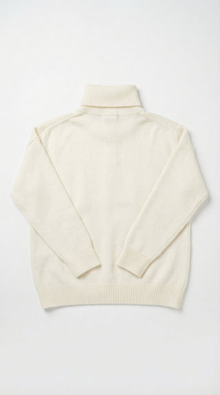  - Maglia dolcevita baby alpaca cxa 24655 - Panna - VEVI