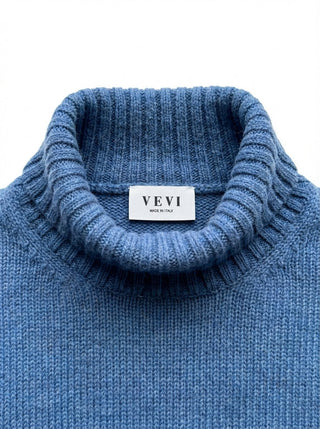 Maglia - Maglia dolcevita cashmere afa 6662 - Avio - VEVI