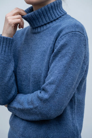 Maglia - Maglia dolcevita cashmere afa 6662 - Avio - VEVI