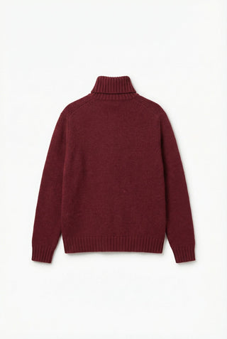 Maglia - Maglia dolcevita cashmere afa 6662 - Bordeaux - VEVI