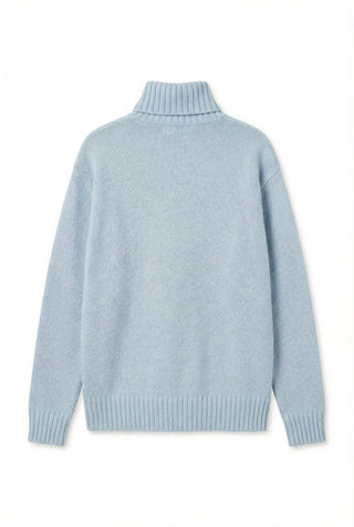 Maglia - Maglia dolcevita cashmere afa 6662 - Celeste - VEVI