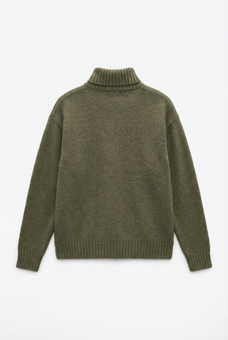 Maglia - Maglia dolcevita cashmere afa 6662 - Verde militare - VEVI