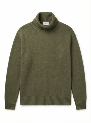 Maglia - Maglia dolcevita cashmere afa 6662 - Verde militare - VEVI