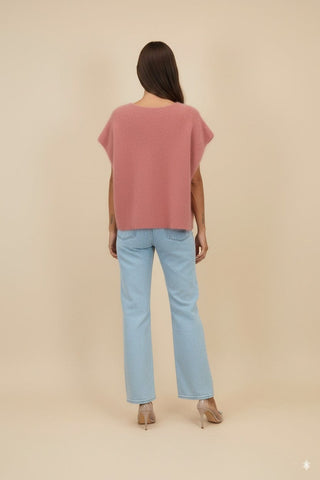 Maglia - Maglia gilet80% kid mohair - Pesca - vevi.it