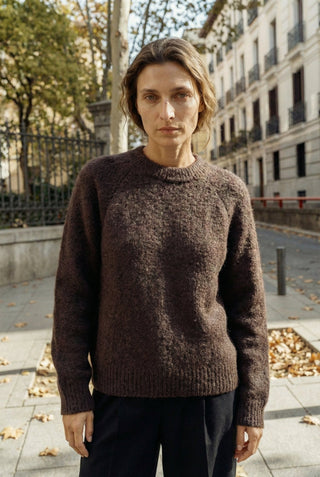 Maglia - Maglia girocollo alpaca 25513 - Moro - VEVI