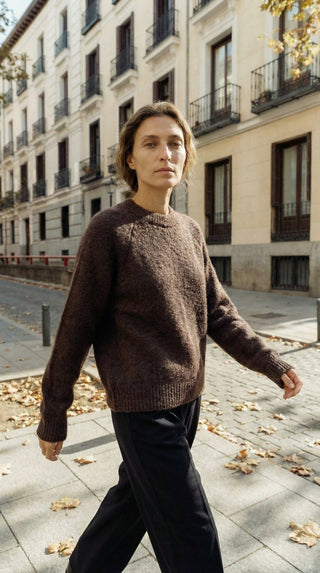 Maglia - Maglia girocollo alpaca 25513 - Moro - VEVI