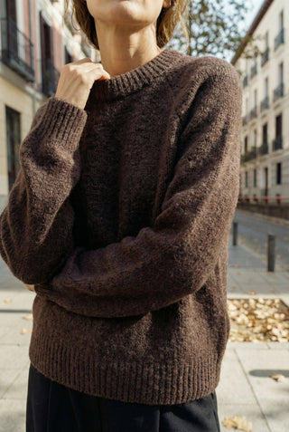 Maglia - Maglia girocollo alpaca 25513 - Moro - VEVI