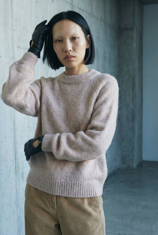 Maglia - Maglia girocollo alpaca 25513 - Tortora - VEVI