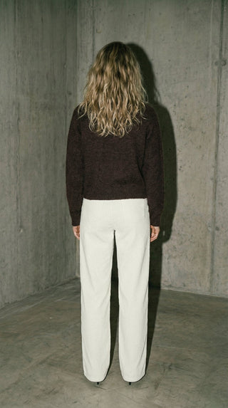 Maglia - Maglia girocollo alpaca e lana - Moro - VEVI