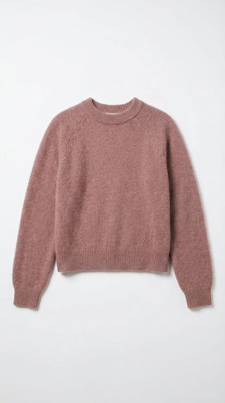 Maglia - Maglia girocollo alpaca e lana - Tortora - VEVI