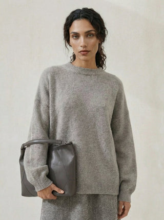 Maglia - Maglia girocollo fine wool CXA 24623 - Beige - VEVI