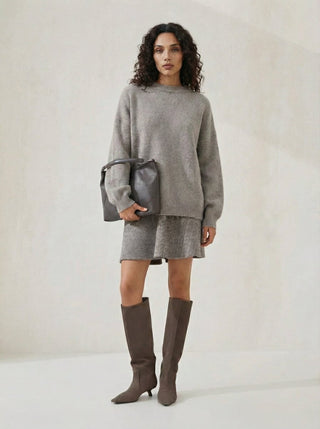 Maglia - Maglia girocollo fine wool CXA 24623 - Beige - VEVI