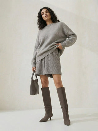 Maglia - Maglia girocollo fine wool CXA 24623 - Beige - VEVI