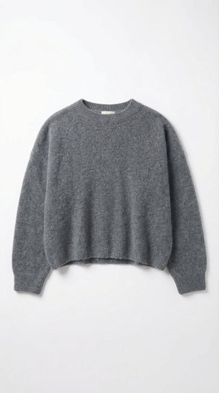 Maglia - Maglia girocollo fine wool CXA 24623 - Grigio melange - VEVI