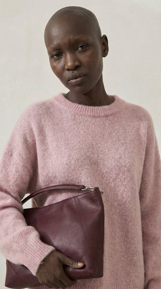 Maglia - Maglia girocollo fine wool CXA 24623 - Rosa - VEVI