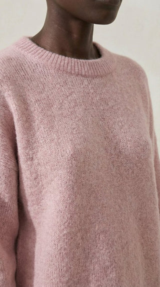 Maglia - Maglia girocollo fine wool CXA 24623 - Rosa - VEVI