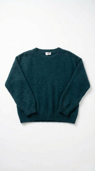 Maglia - Maglia girocollo fine wool CXA 24623 - Verde bottiglia - VEVI