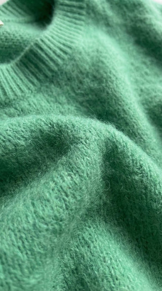 Maglia - Maglia girocollo fine wool CXA 24623 - Verde chiaro - VEVI