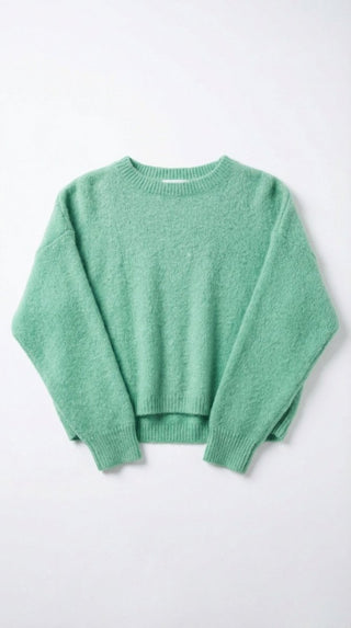 Maglia - Maglia girocollo fine wool CXA 24623 - Verde chiaro - VEVI