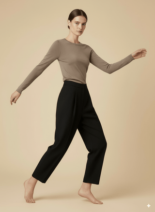 Maglia - Maglia girocollo lana - Beige - vevi.it