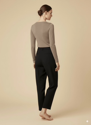 Maglia - Maglia girocollo lana - Beige - vevi.it