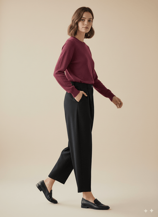 Maglia - Maglia girocollo lana - Bordeaux - vevi.it